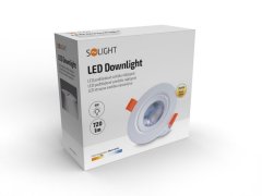 Solight LED podhľadové svetlo bodové, 5W, 400lm, 3000K, okrúhle, biele