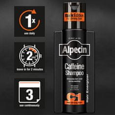 Alpecin Kofeínový šampón proti vypadávaniu vlasov C1 Black Edition (Coffein Shampoo) 375 ml