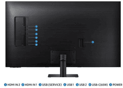 SAMSUNG Smart M7 M70D monitor, UHD, 43, VA, 16:9, 3840X2160, 2x HDMI, USB-C (LS43DM702UUXDU) - rozbalené