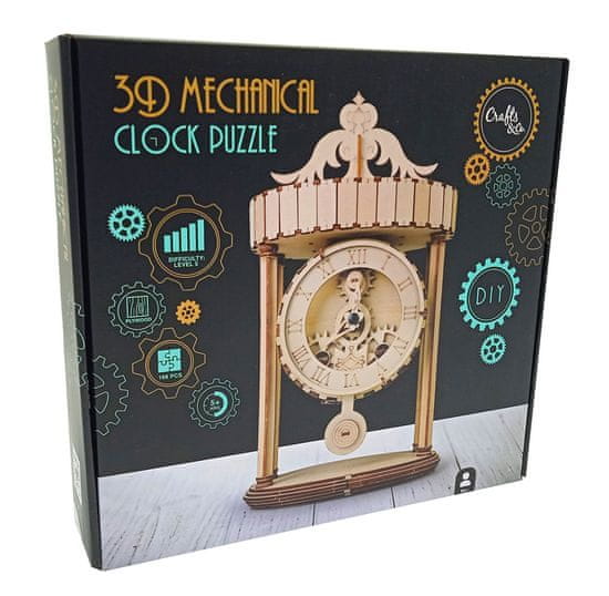 EXCELLENT Funkčné hodiny 3D puzzle s hodinovým strojčekom - 168 dielikov