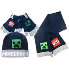 Fashion UK Sada zimnej čiapky, šály a rukavíc Minecraft