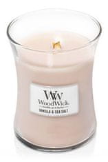 Woodwick Vonná sviečka váza Vanilla & Sea Salt 275 g