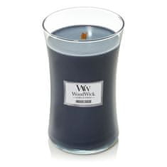 Woodwick Vonná sviečka váza veľká Indigo Suede 609,5 g