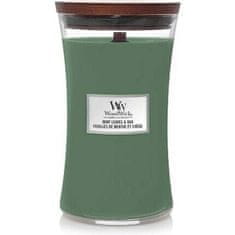 Woodwick Vonná sviečka váza veľká Mint Leaves & Oak 609,5 g