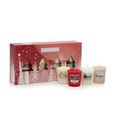 Yankee Candle Vianočná darčeková sada votívnych sviečok 4 ks