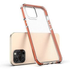 HURTEL PRUŽNÉ GÉLOVÉ PANCIEROVÉ PUZDRO SPRING ARMOUR S FAREBNÝM RÁMOM PRE IPHONE 12 PRO MAX, ČERVENÉ