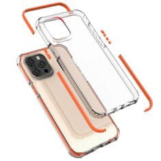 HURTEL PRUŽNÉ GÉLOVÉ PANCIEROVÉ PUZDRO SPRING ARMOUR S FAREBNÝM RÁMOM PRE IPHONE 12 PRO MAX, ČERVENÉ