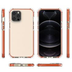 HURTEL PRUŽNÉ GÉLOVÉ PANCIEROVÉ PUZDRO SPRING ARMOUR S FAREBNÝM RÁMOM PRE IPHONE 12 PRO MAX, ČERVENÉ