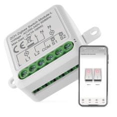 EMOS GoSmart prepínací modul IP-2104SZ, ZigBee, 2-kanálový (nevyžaduje N-vodič)