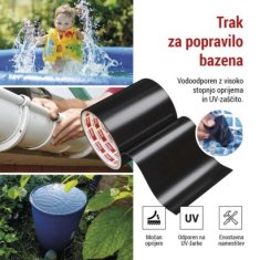 EMOS Opravná lepiaca páska na bazény, 1 m x 100 mm, čierna