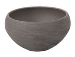 NOHEL GARDEN Žardinka LUNA NATURAL BASALT impregnovaná keramická d19x10cm