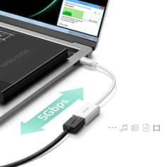 Ugreen US154 OTG adaptér USB 3.0 / USB-C F/M, biely