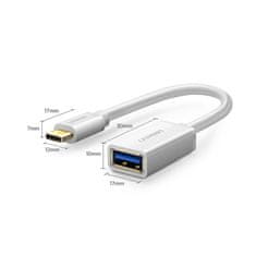 Ugreen US154 OTG adaptér USB 3.0 / USB-C F/M, biely