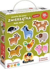 CzuCzu Puzzle Zvieratká zo statku 15x2 dieliky