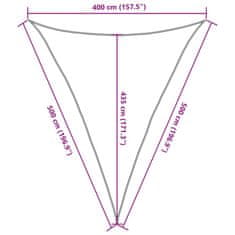 Vidaxl Tieniaca plachta 160 g/m² hnedá 4x5x5 m HDPE