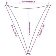 Vidaxl Tieniaca plachta 160 g/m² hnedá 5x6x6 m HDPE