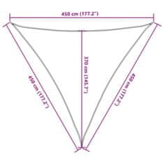 Vidaxl Tieniaca plachta 160 g/m² hnedá 4,5x4,5x4,5 m HDPE