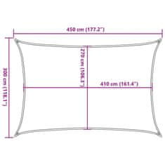 Vidaxl Tieniaca plachta 160 g/m² tehlovočervená 3x4,5 m HDPE