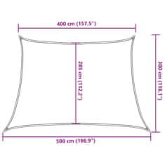 Vidaxl Tieniaca plachta 160 g/m² hnedá 4/5x3 m HDPE