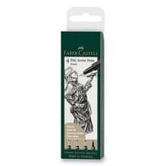 Faber-Castell Popisovač Pitt Artist Pen sada 4 ks, S, F, M, B, čierne