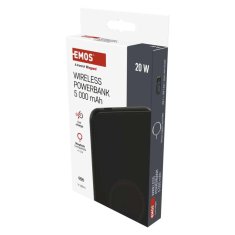 EMOS EMOS Powerbanka EMOS WI 521, 5000 mAh, 20 W plus Wireless, čierna B0545B