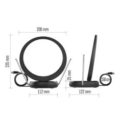 EMOS EMOS Anténa izbová CITY RING-C500, DVB-T2, DAB, filter LTE/4G/5G J0704