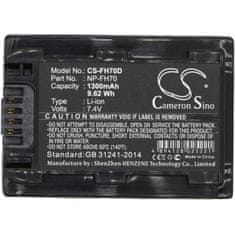 CameronSino Baterie pro Sony Cr-Hc51e, Dcr30 a další, 1300 mAh, Li-Ion