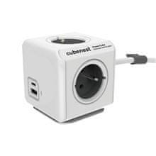 PowerCube Predl.kábel rozb.Cubenest USB - 4,sivý