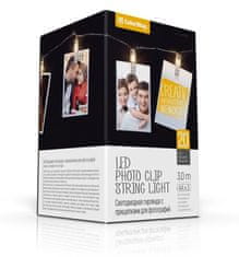 ColorWay LED fotokolíčky / 20 LED / dĺžka 3 m / teplá biela / napájanie 3x AA