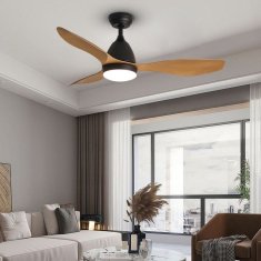 Immax NEO LITE FRESCO SMART stropné svietidlo s ventilátorom 18W TUYA Wi-Fi hnedo-čierne