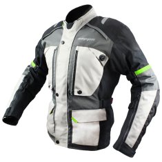 Cappa Racing Bunda moto pánska FIORANO sivá / biela 5XL