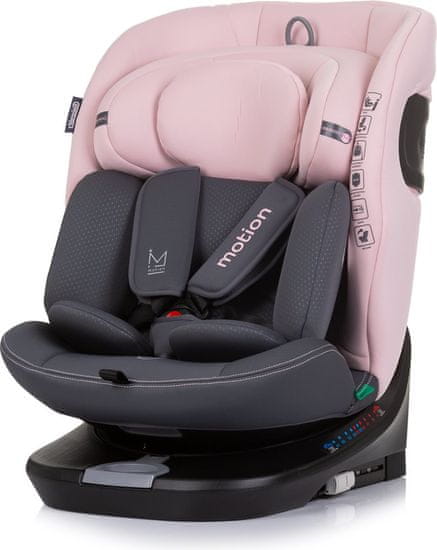 Chipolino Autosedačka Motion i-Size 40-150cm Isofix 360, Flamingo