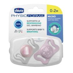 Chicco Cumlík Physio Micro silikónový 0-2m holka 2 ks