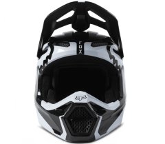 FOX Dětská motokrosová helma Yth V1 Leed Helmet Dot/Ece Black/White vel. YM