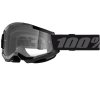 100% strata2 black goggle clear lens