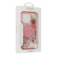 Guess Originálny zadný kryt IML Flower & Tonal Circle Magsafe GUHMP16XHFWBDCEP pre iPhone 16 Pro Max ružový