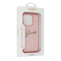 Guess Originálny zadný kryt IML Heart GUHCP16XHCHGSPP pre iPhone 16 Pro Max ružový