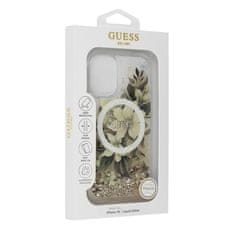 Guess Originálny zadný kryt Liquid Glitter Flower Magsafe GUHMP16XLFMWTE pre iPhone 16 Pro Max béžový