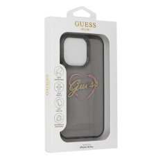 Guess Originálny zadný kryt IML Heart GUHCP16XHCHGSPK pre iPhone 16 Pro Max tmavý