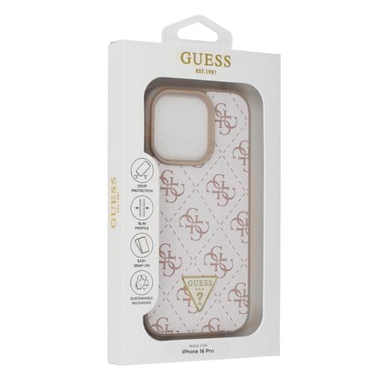 Guess Originálny zadný kryt New 4G Triangle GUHCP16LPG4GPH pre iPhone 16 Pro Max white