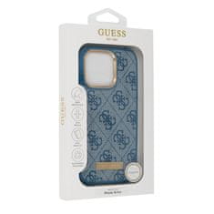 Guess Originálny zadný kryt 4G Logo Plate Magsafe GUHMP16XU4GPRB pre iPhone 16 Pro Max blue