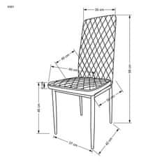 Halmar Moderní jídelní židle K501 cappuccino (1p=4szt)