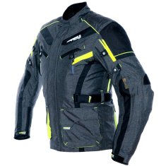 Cappa Racing Bunda moto pánska CHARADE textilná sivá / fluo L