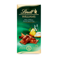 LINDT Lindt mliečna čokoláda s náplňou z hruškového destilátu Williamsbirne 100g