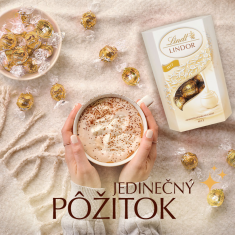 LINDT LINDOR pralinky Biela čokoláda 200g