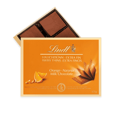 LINDT Lindt THINS mliečna čokoláda s pomarančovou príchuťou 125g