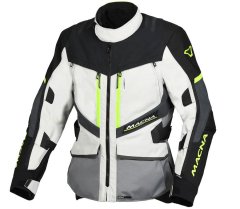 Macna Bunda na moto Domane light grey/grey/fluo yellow men vel. L