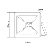 ACA Lightning LED vonkajšie reflektor Q 10W/12-24V DC/4000K/850Lm/110°/IP66, biely