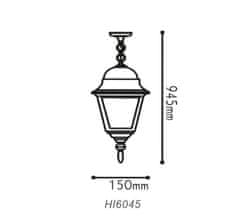 ACA Lightning Vonkajší závesný lampáš HI6045R max. 60W/E27/IP45, hnedá