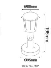 ACA Lightning Vonkajší nástenný reflektor KERTGU10W max. 5W LED/GU10/230V/IP54, biely